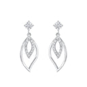 AMOR Ohrring (Ohrhänger) Damen, 925 Silber rhodiniert, Zirkonia weiß, Ansicht 3