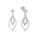 AMOR Ohrring (Ohrhänger) Damen, 925 Silber rhodiniert, Zirkonia weiß, Hauptbild