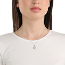 AMOR Halskette Damen, 925 Silber rhodiniert, Zirkonia weiß, Ansicht 2