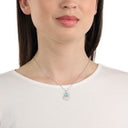 AMOR Halskette Damen, 925 Silber rhodiniert, Kristallglas blau, Ansicht 2