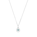 AMOR Collier Damen, 925 Silber rhodiniert, Motiv Blume, Hauptbild