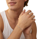 AMOR unisex bracelet, rhodium-plated 925 sterling silver, view 3