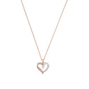 AMOR Halskette Damen, 925 Silber rosé vergoldet, Motiv Herz, Zirkonia weiß, Hauptbild
