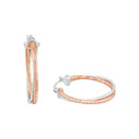 AMOR Ohrring (Creolen) Damen, 925 Silber silber / rosévergoldet (bicolor), Hauptbild