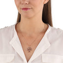 AMOR Halskette Damen, 925 Silber rosé vergoldet, Motiv Lebensbaum, Zirkonia weiß, Ansicht 2