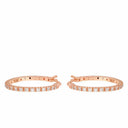 AMOR Ohrring (Creolen) Damen, 925 Silber rosé vergoldet, Zirkonia weiß, Ansicht 4