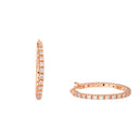 AMOR Ohrring (Creolen) Damen, 925 Silber rosé vergoldet, Zirkonia weiß, Hauptbild