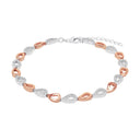 AMOR Armband Damen, 925 Silber silber / rosévergoldet (bicolor), Zirkonia weiß, Hauptbild