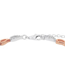 AMOR Armband Damen, 925 Silber silber / rosévergoldet (bicolor), Zirkonia weiß, Verschluss