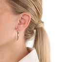 AMOR Ohrring (Creolen) Damen, 925 Silber rosé vergoldet, Ansicht 2