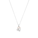 AMOR Halskette Damen, 925 Silber silber / rosévergoldet (bicolor), Motiv Herz, Zirkonia weiß, Hauptbild