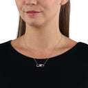 AMOR Halskette Damen, 925 Silber rosé vergoldet, Motiv Infinity, Zirkonia weiß, Ansicht 2