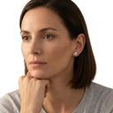 AMOR Ohrring (Ohrstecker) Women, 925 Silber rhodiniert, am Model