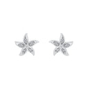 AMOR Ohrring (Ohrstecker) Damen, 925 Silber rhodiniert, Motiv Seestern, Zirkonia weiß, Ansicht 3