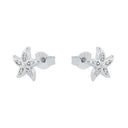 AMOR Ohrring (Ohrstecker) Damen, 925 Silber rhodiniert, Motiv Seestern, Zirkonia weiß, Ansicht 4