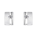 AMOR Ohrring (Ohrstecker) Damen, 925 Silber rhodiniert, Zirkonia weiß, Ansicht 3