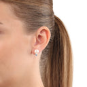 AMOR Ohrring (Ohrstecker) Damen, 925 Silber rhodiniert, Zirkonia weiß, Ansicht 2