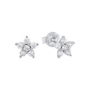 AMOR Ohrring (Ohrstecker) Damen, 925 Silber rhodiniert, Motiv Blume, Zirkonia weiß, Hauptbild