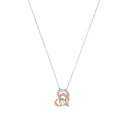 AMOR Halskette Damen, 925 Silber silber / rosévergoldet (bicolor), Motiv Herz, Zirkonia weiß, Hauptbild