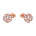 AMOR Ohrring (Ohrstecker) Damen, 925 Silber rosé vergoldet, Kristallglas light peach, Ansicht 4