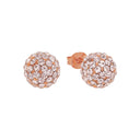 AMOR Ohrring (Ohrstecker) Damen, 925 Silber rosé vergoldet, Kristallglas light peach, Hauptbild