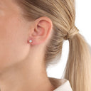 AMOR Ohrring (Ohrstecker) Damen, 925 Silber rosé vergoldet, Zirkonia weiß, Ansicht 2