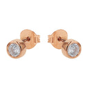 AMOR Ohrring (Ohrstecker) Damen, 925 Silber rosé vergoldet, Zirkonia weiß, Ansicht 4