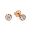 AMOR Ohrring (Ohrstecker) Damen, 925 Silber rosé vergoldet, Zirkonia weiß, Hauptbild