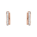 AMOR Ohrring (Creolen) Damen, 925 Silber rosé vergoldet, Zirkonia weiß, Ansicht 3