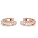 AMOR Ohrring (Creolen) Damen, 925 Silber rosé vergoldet, Zirkonia weiß, Ansicht 4