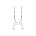 AMOR Ohrring (Ohrhänger) Damen, 925 Silber rhodiniert, Ansicht 3