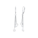 AMOR Ohrring (Ohrhänger) Damen, 925 Silber rhodiniert, Hauptbild