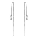 AMOR women's threader earrings, rhodium-plated 925 sterling silver, main image