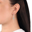 AMOR Ohrring (Durchzieher) Damen, 925 Silber rhodiniert, Zirkonia blau, Ansicht 2