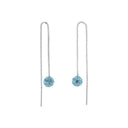 AMOR Ohrring (Durchzieher) Damen, 925 Silber rhodiniert, Zirkonia blau, Hauptbild
