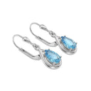 AMOR women's drop earrings, rhodium-plated 925 sterling silver, blue, view 11
