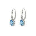 AMOR women's drop earrings, rhodium-plated 925 sterling silver, blue, view 13