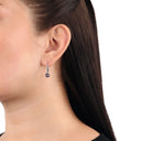 AMOR Ohrring (Ohrhänger) Damen, 925 Silber rhodiniert, Zirkonia amethyst, Ansicht 2