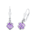 AMOR Ohrring (Ohrhänger) Damen, 925 Silber rhodiniert, Zirkonia amethyst, Hauptbild