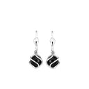 AMOR Ohrring (Ohrhänger) Damen, 925 Silber rhodiniert, Onyx schwarz, Ansicht 3