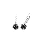 AMOR Ohrring (Ohrhänger) Damen, 925 Silber rhodiniert, Onyx schwarz, Hauptbild