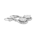 AMOR women's drop earrings, rhodium-plated 925 sterling silver, view 4
