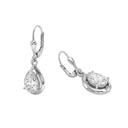 AMOR women's drop earrings, rhodium-plated 925 sterling silver, main image