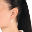 AMOR Ohrring (Ohrhänger) Damen, 925 Silber rhodiniert, Zirkonia weiß, Ansicht 2