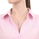 AMOR women's necklace, rhodium-plated 925 sterling silver, view 2