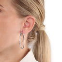 AMOR Ohrring (Creolen) Damen, 925 Silber rhodiniert, Ansicht 2