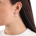 AMOR Ohrring (Creolen) Damen, 925 Silber rhodiniert, Ansicht 2