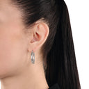 AMOR Ohrring (Creolen) Damen, 925 Silber rhodiniert, Ansicht 2