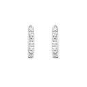 AMOR Ohrring (Creolen) Damen, 925 Silber rhodiniert, Zirkonia weiß, Ansicht 3