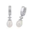AMOR Ohrring (Creolen) Damen, 925 Silber rhodiniert, Zirkonia weiß, Hauptbild